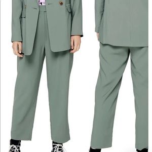 Topshop Pleated Cigarette Trousers